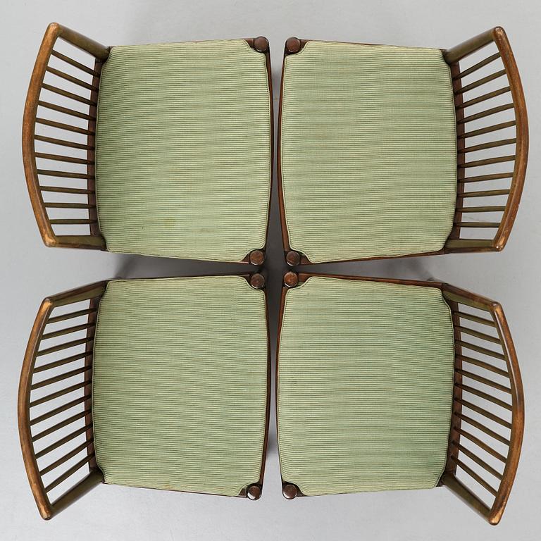 HANS J WEGNER, 4 stolar, från Aarhus Rådhus, snickarmästare Axel I Sørensen, Danmark 1941.