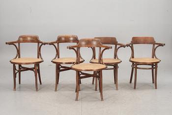 KARMSTOLAR, 3+2. Thonet-typ. 1900-talets första hälft.