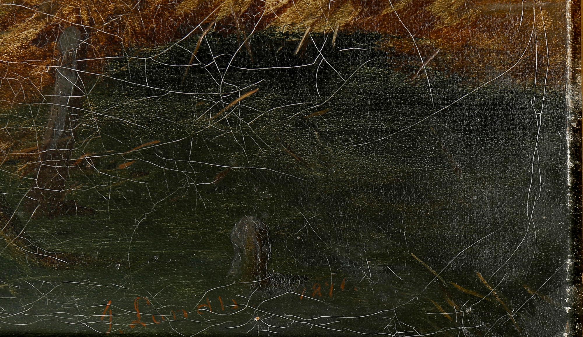 THEODOR LUNDH, olja på duk. Signerad och daterad 1871.