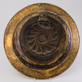 A 16th Century brass baptism dish from Nürnberg, Germany.