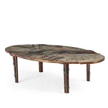 62. Philip & Kelvin LaVerne, a "Chang Boucher" coffee table, USA 1960s-70s.