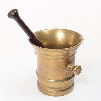 A large bronze, mortar,  19th century.