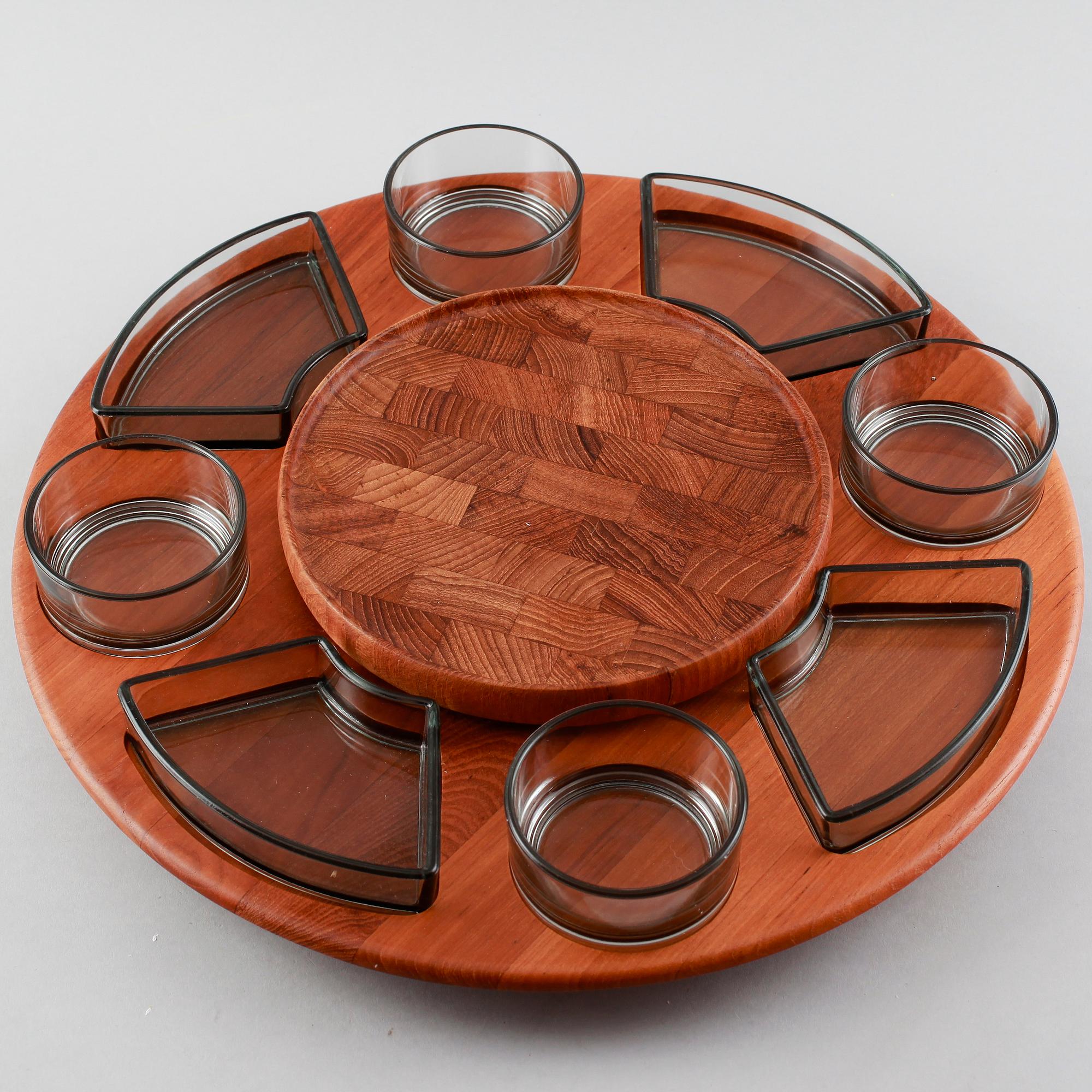 ROTERBAR SERVERINGSBRICKA, sk Lazy Suzan, Digsmed, Danmark, 1960-tal.