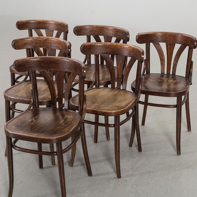 A SET OF 6 THONET STYLE CHAIRS, second half of 20th century.