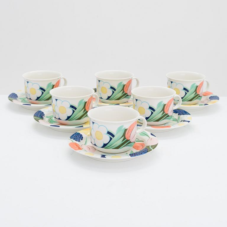 Inkeri Leivo and Dorrit von Fieandt, a 32-piece 'Arctica Poetica' porcelain tableware set, Arabia 1990s.