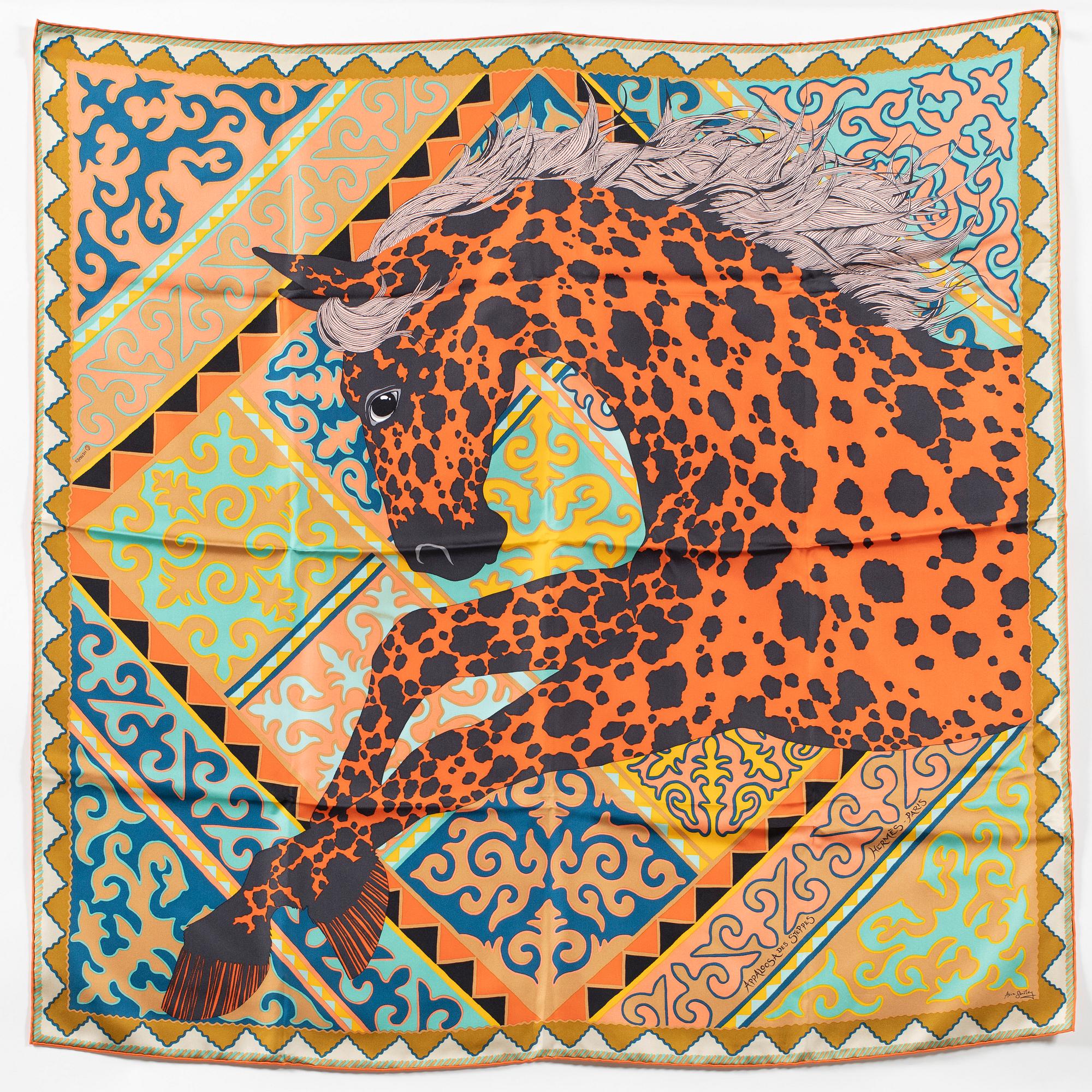 Hermès, scarf, "Appaloosa des Steppes".