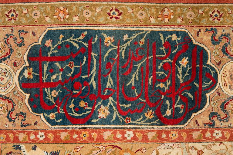 Matta, antik Amritsar, norra Indien, ca 453 x 354 cm.