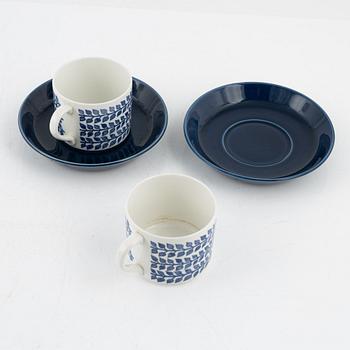 Six cups with saucers, 'Mia', Rörstrand.
