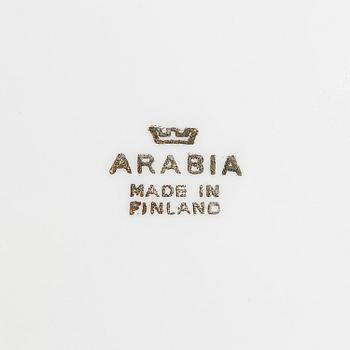 KYLLIKKI SALMENHAARA, KAHVIASTIASTO, 13 osaa, "Stella", posliinia, koriste: Raija Uosikkinen, Arabia 1957-1970.