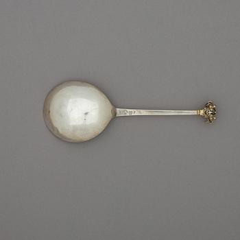 A Swedish 18th century parcel-gilt spoon, marks of Christoffer Bauman, Hudiksvall 1773.