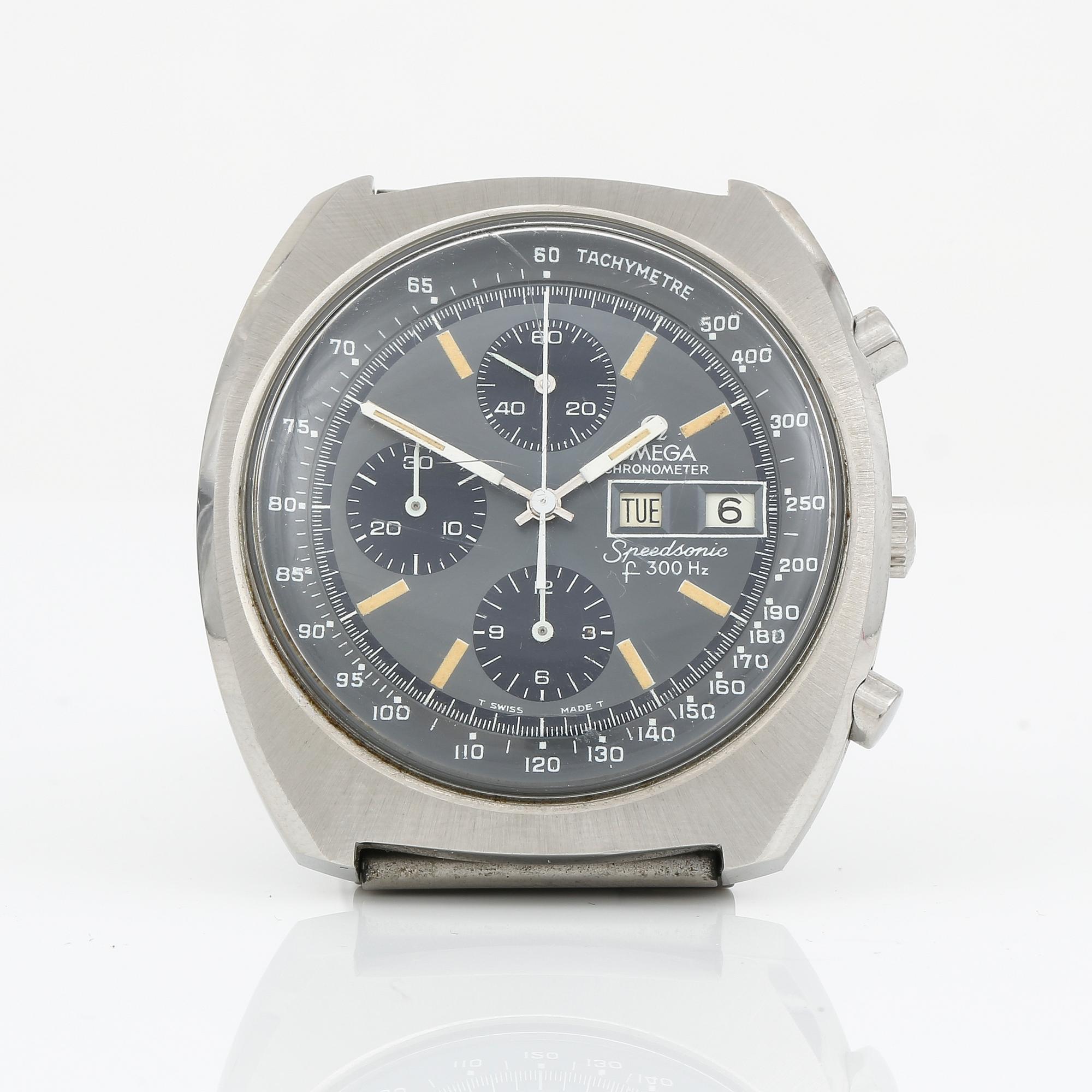 HERRARMBANDSUR, stål, Omega, Chronometer, Speedsonic.