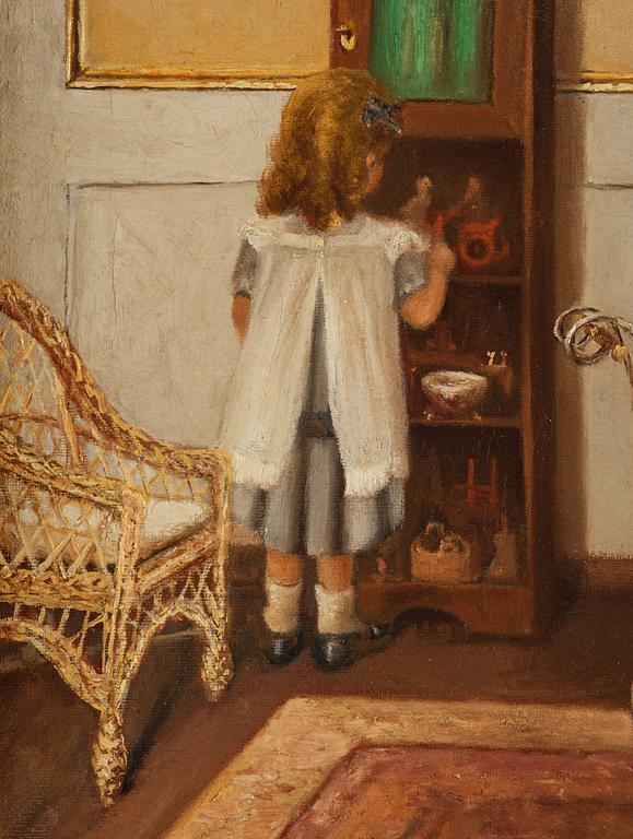 Little Girl in a Nursery.