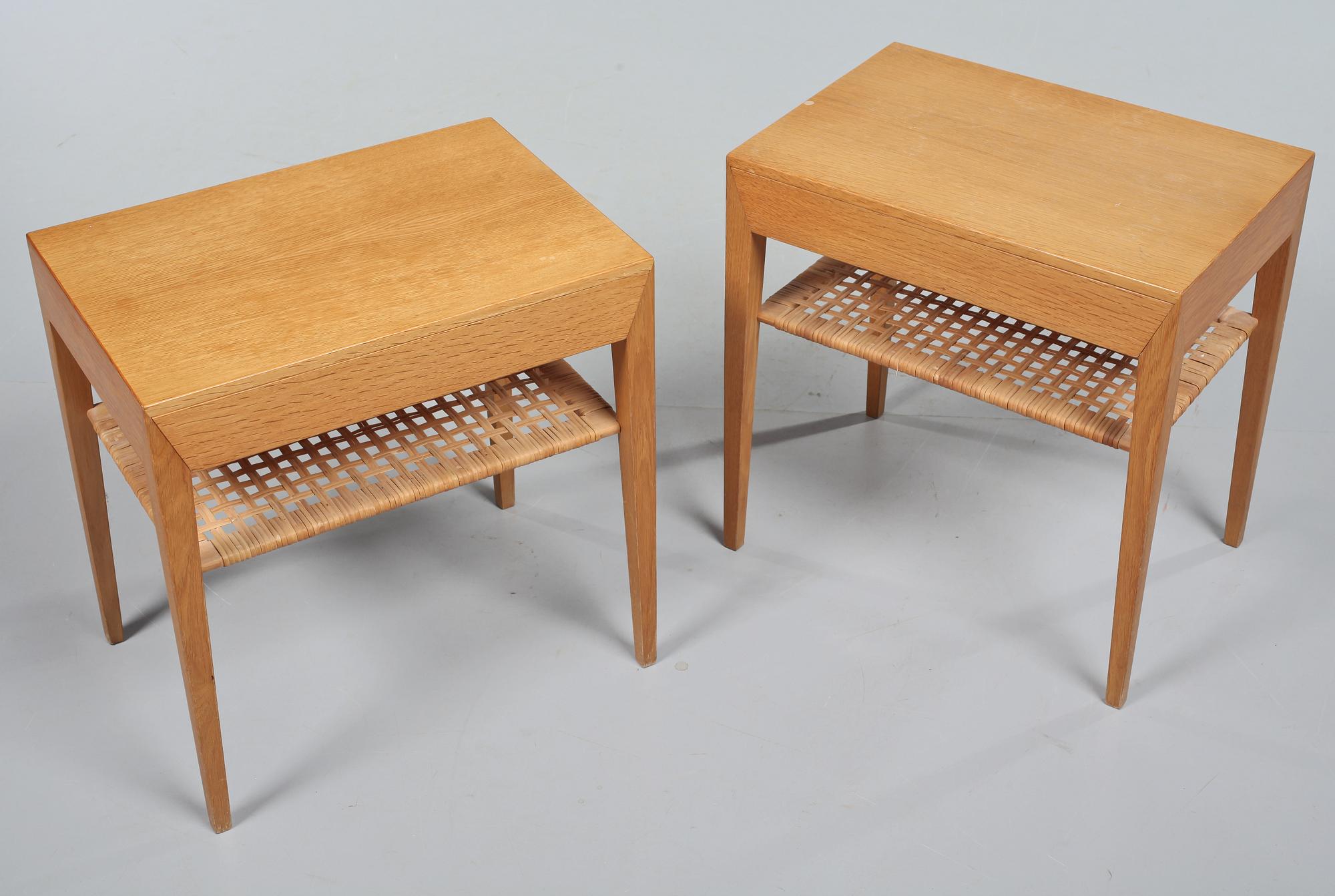SÄNGBORD, ett par, Severin Hansen, Haslev Møbelfabrik, , Danmark, 1900-talets andra hälft.
