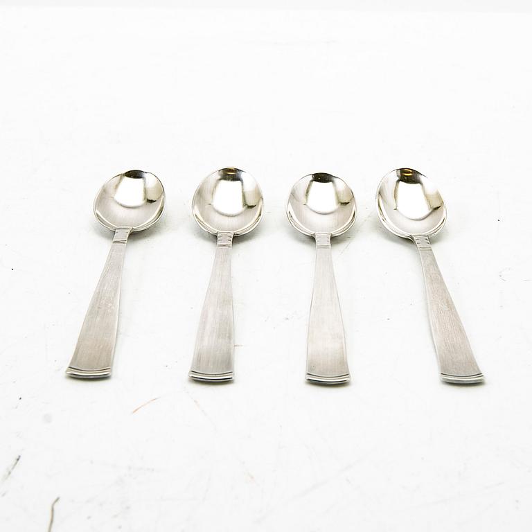 Coffee spoons, silver, 12 pcs, Rosenholm, GAB, second half of the 20th century.