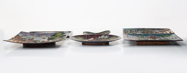 Enamel works by Juliane Pfeiffer, 6 pcs.