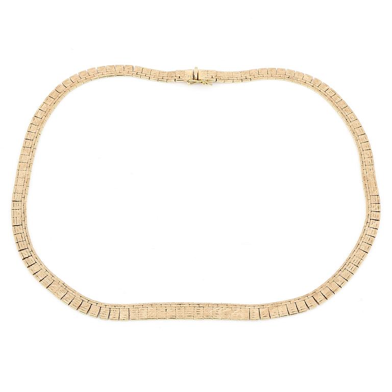 HALSBAND, 18K guld, 1900-talets andra hälft. Total vikt ca 43 g.
