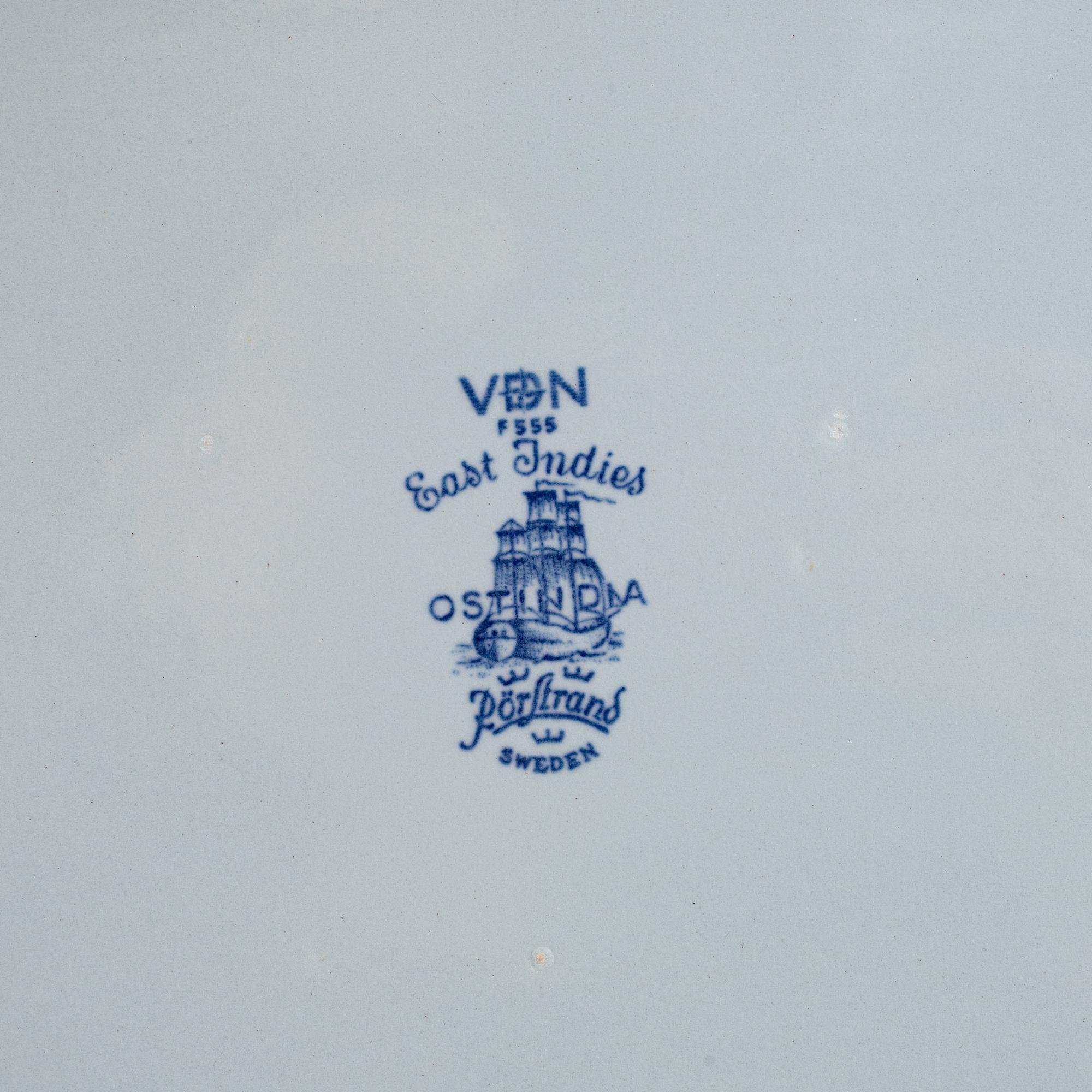 Servis, porslin, 103 delar, "ostindia, samt 8 delar "Ostindia floris", Rörstrand, varierande åldrar.