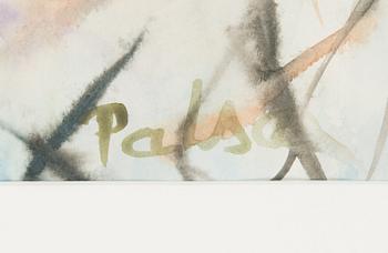 Kalervo Palsa, akvarelli, signeerattu.