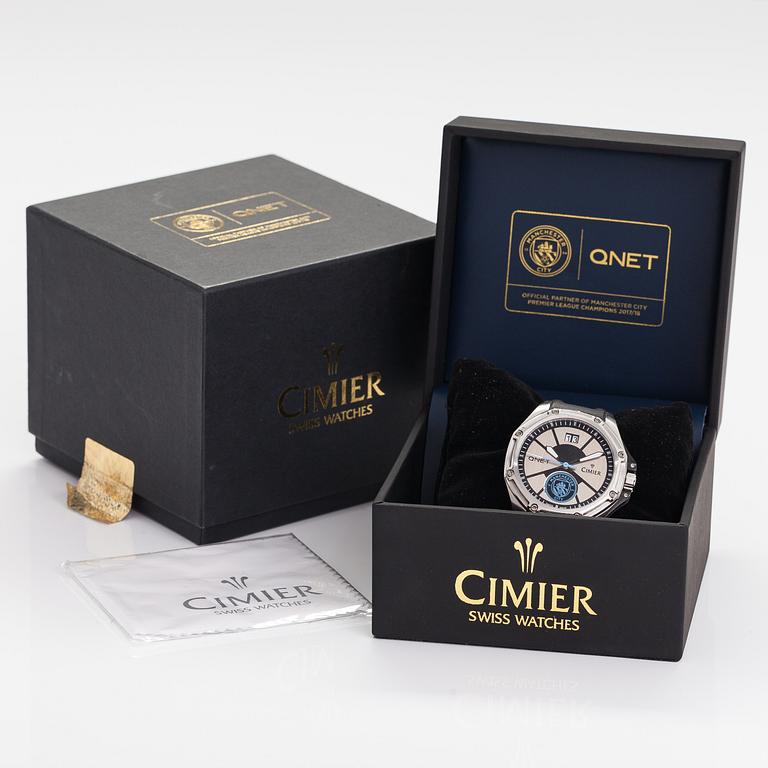 CIMIER, QnetCity Triumph Blue, wristwatch, 45 mm.