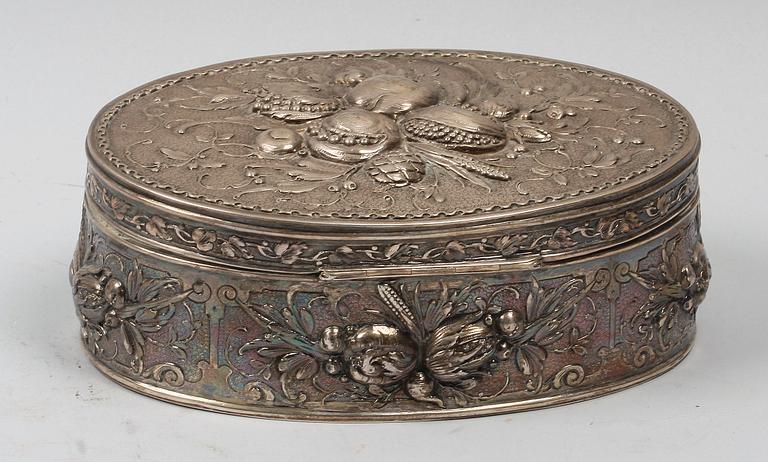 SKRIN, silver, barockstil, Österrike-Ungern, omkring sekelskiftet 1900.