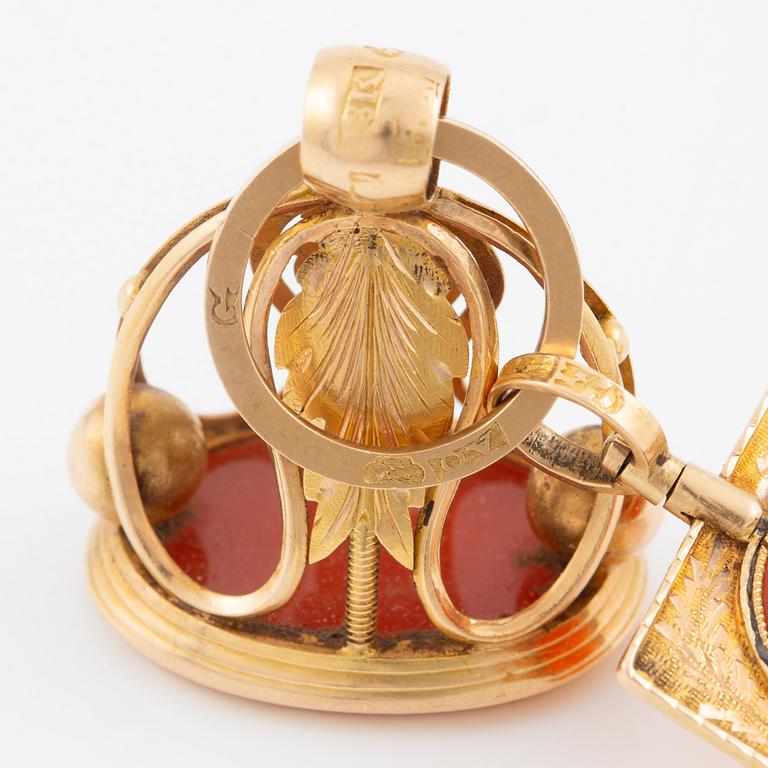 Sigill och nyckeldragare, av Johan Richard Borg och  Arvid Örn, Gävle 1831.