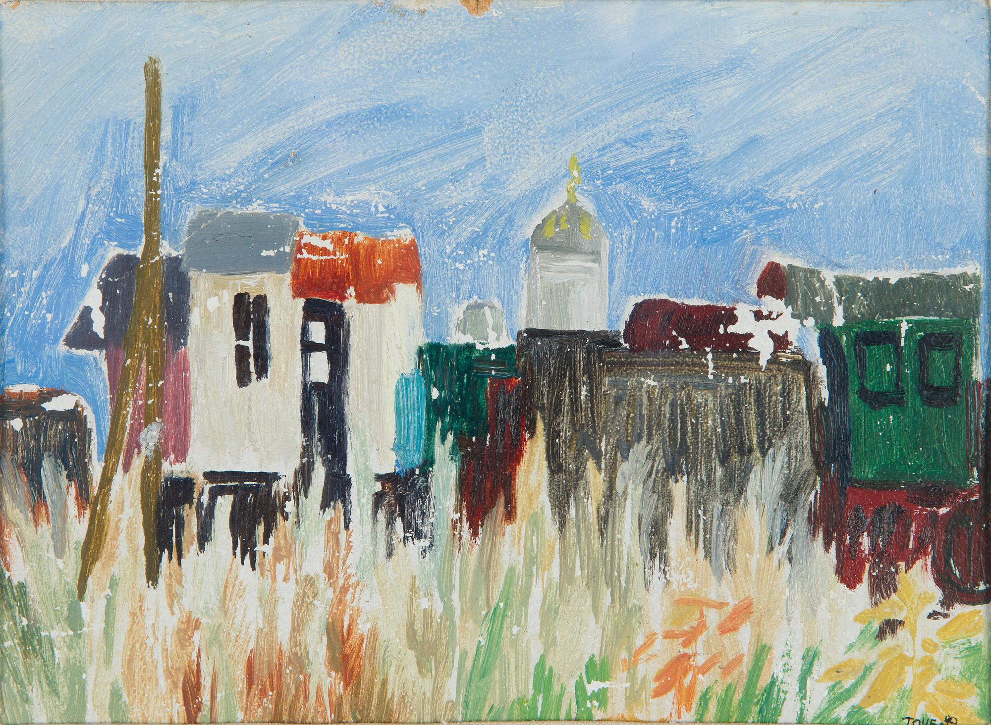 Tove Jansson, Kaupunkinäkymä (mahdollisesti Helsingistä).