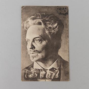 A post card with autograph by August Strindberg.