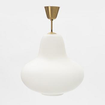 Carl-Axel Acking, a glass and brass ceiling light, ASEA, mid 20th Century.