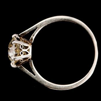 RING, 14 k vitguld, solitär briljant 1.60 ct Cape.