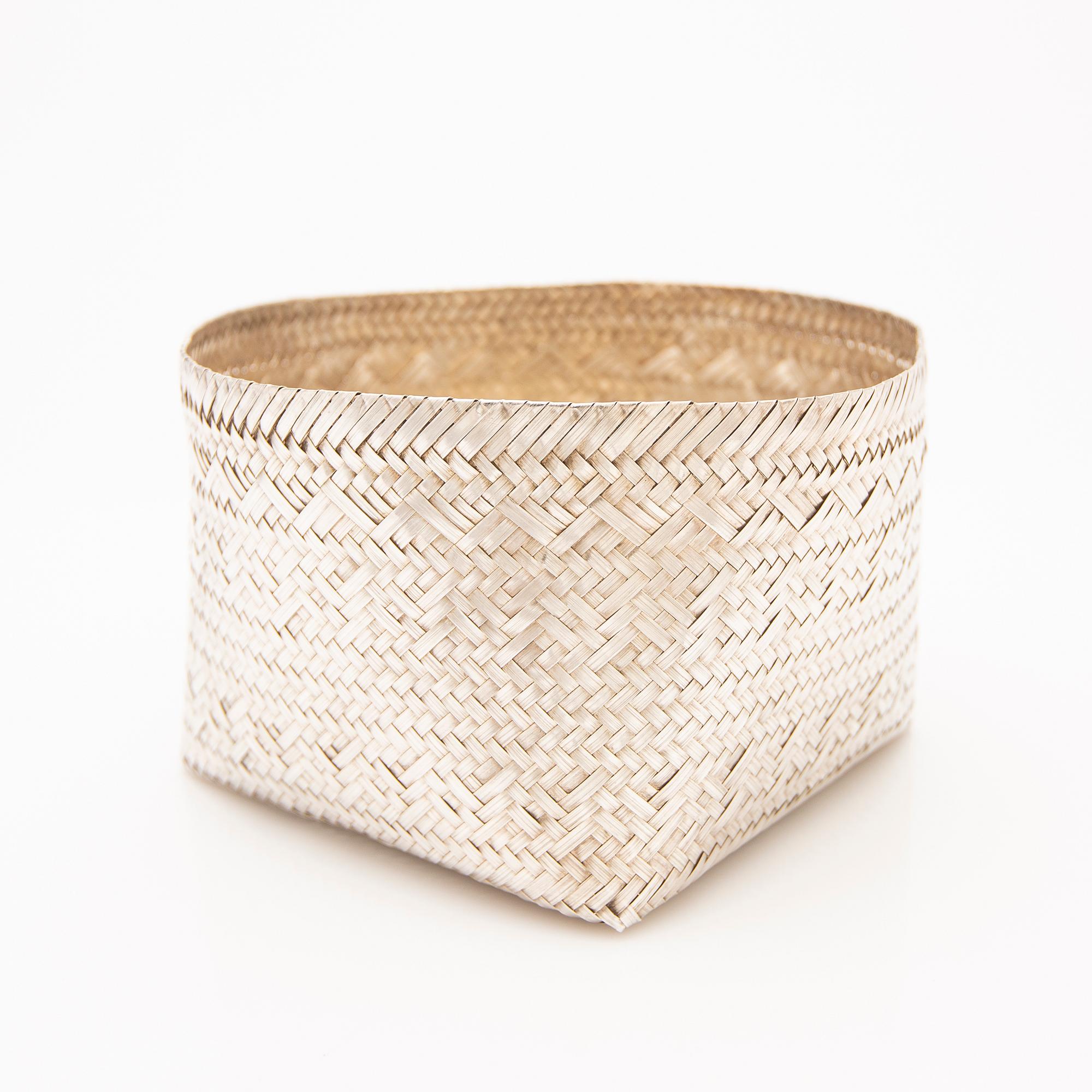 Basket, sterling silver, Mexico.