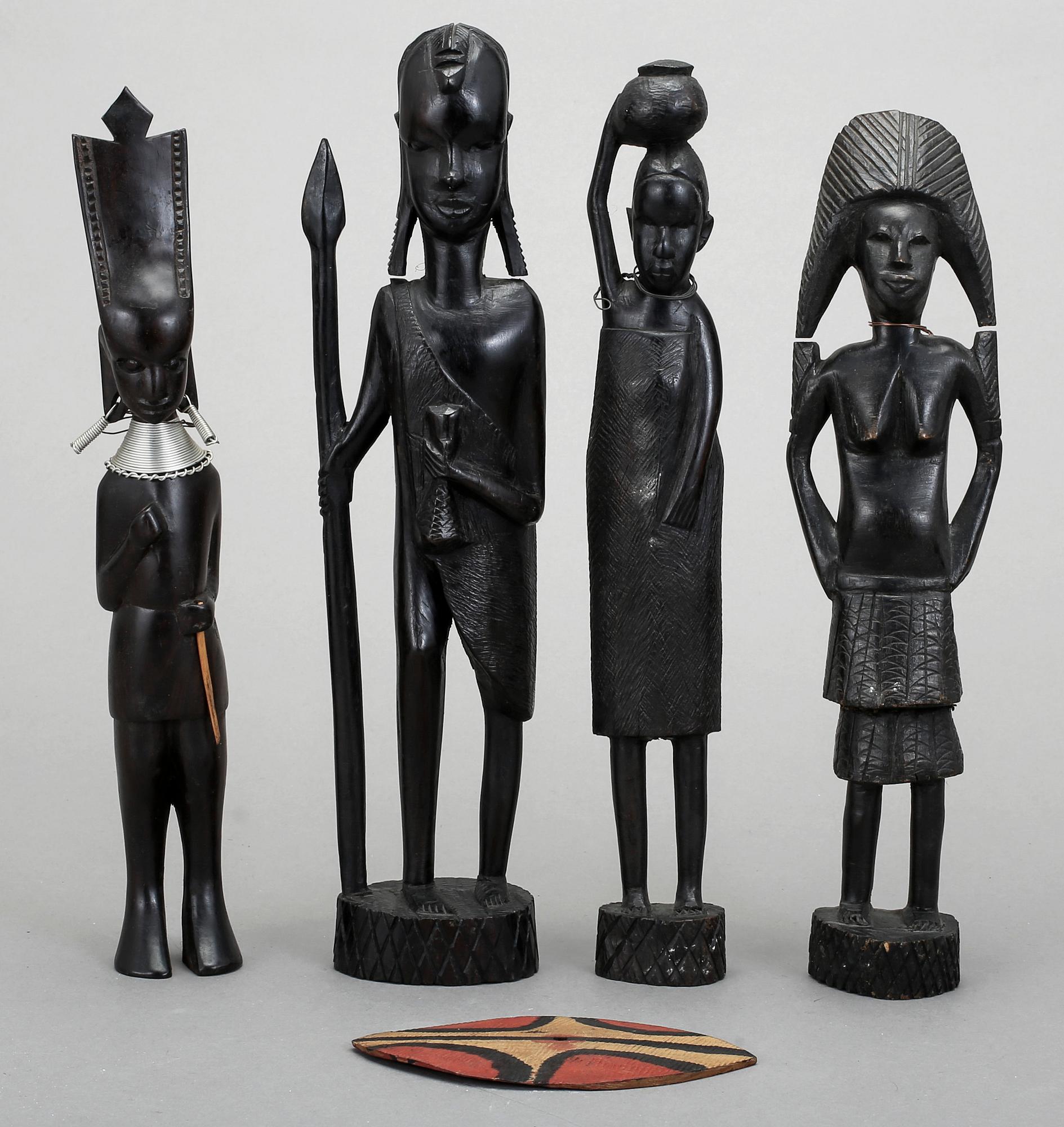 SKULPTURER, 15 st, Afrika, 1900-talets andra hälft.