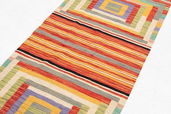 Rug, kilim, modern, approx. 258 x 91 cm.