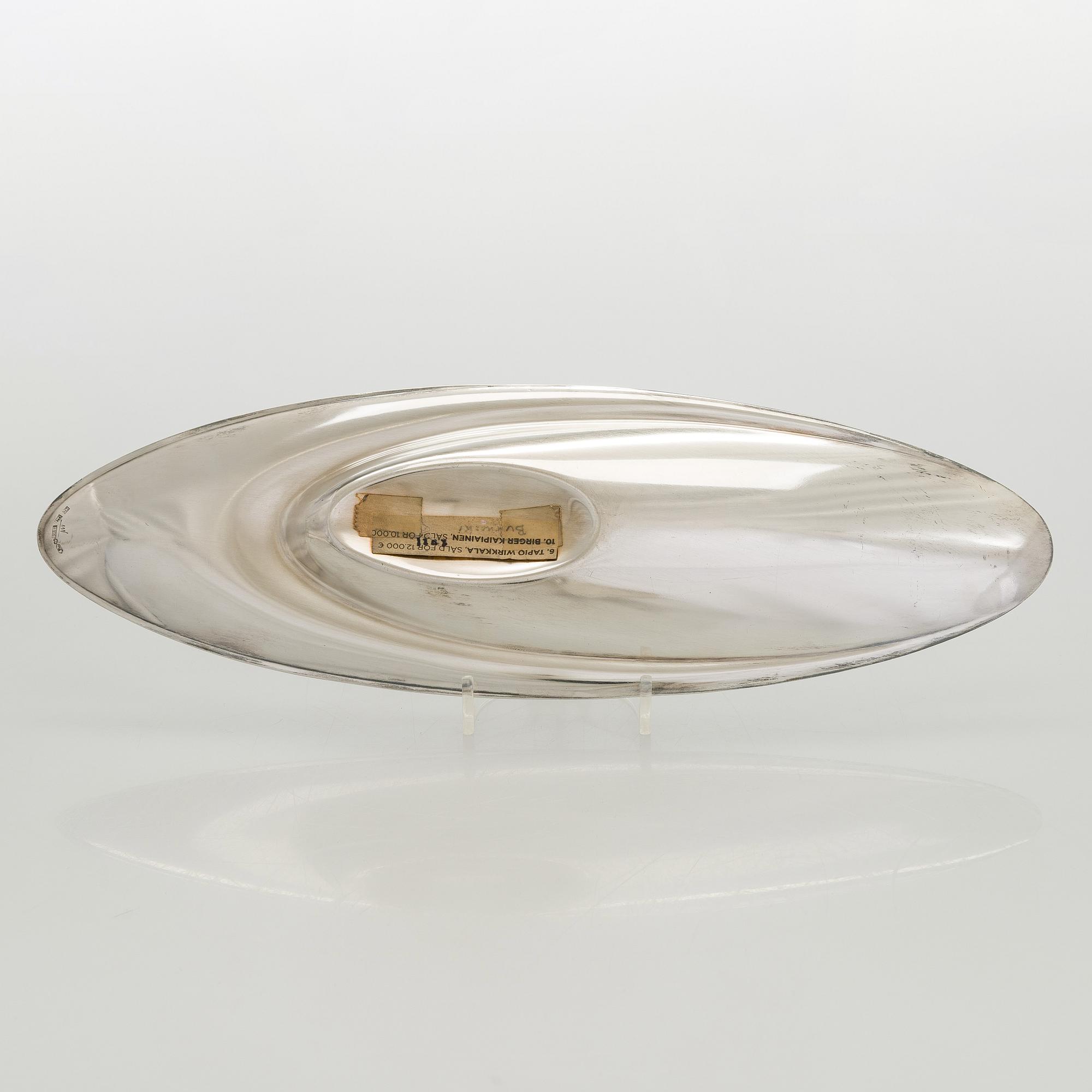 Tapio Wirkkala, hopeaa, TW114, leimattu TW, Hopeakeskus, Hämeenlinna 1966. Malli muotoiltu 1956.