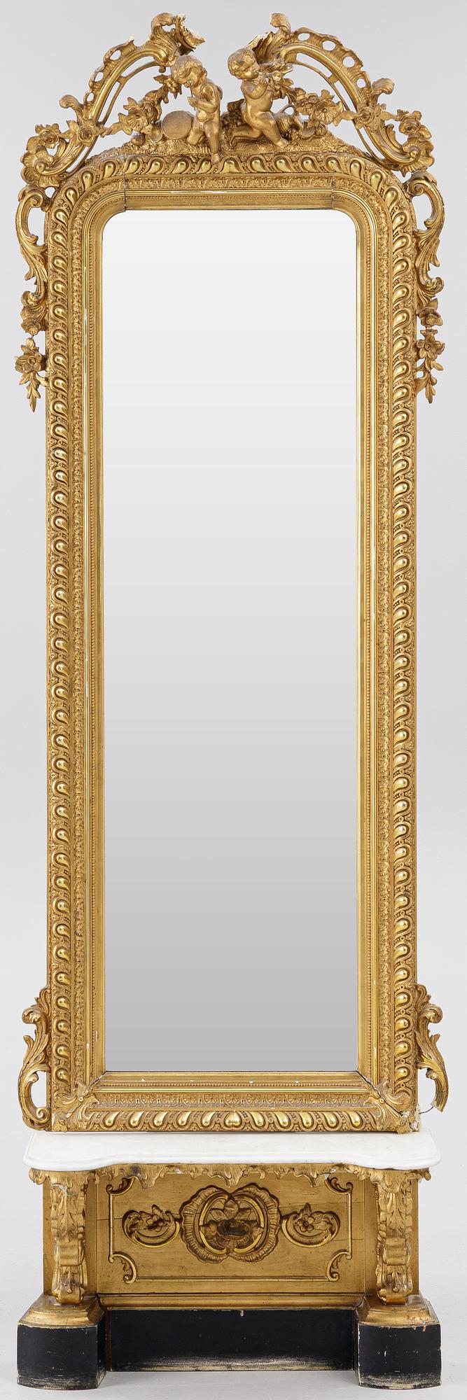 Spegeltrymå, nyrokoko, 1800-tal.