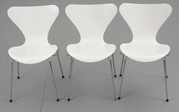 STOLAR, 10 st. "Sjuan", Arne Jacobsen, Fritz Hansen.