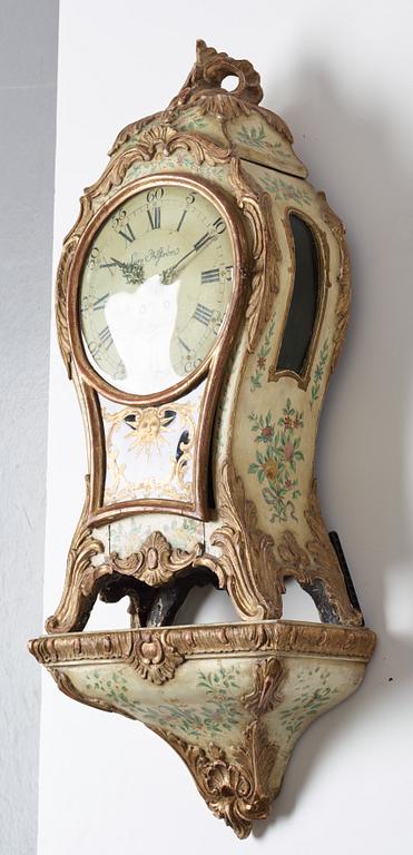 A wall bracket clock, Rococo-style, 20th ct.