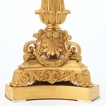 KANDELABRAR, för fem ljus, ett par, Frankrike, 1800-tal.