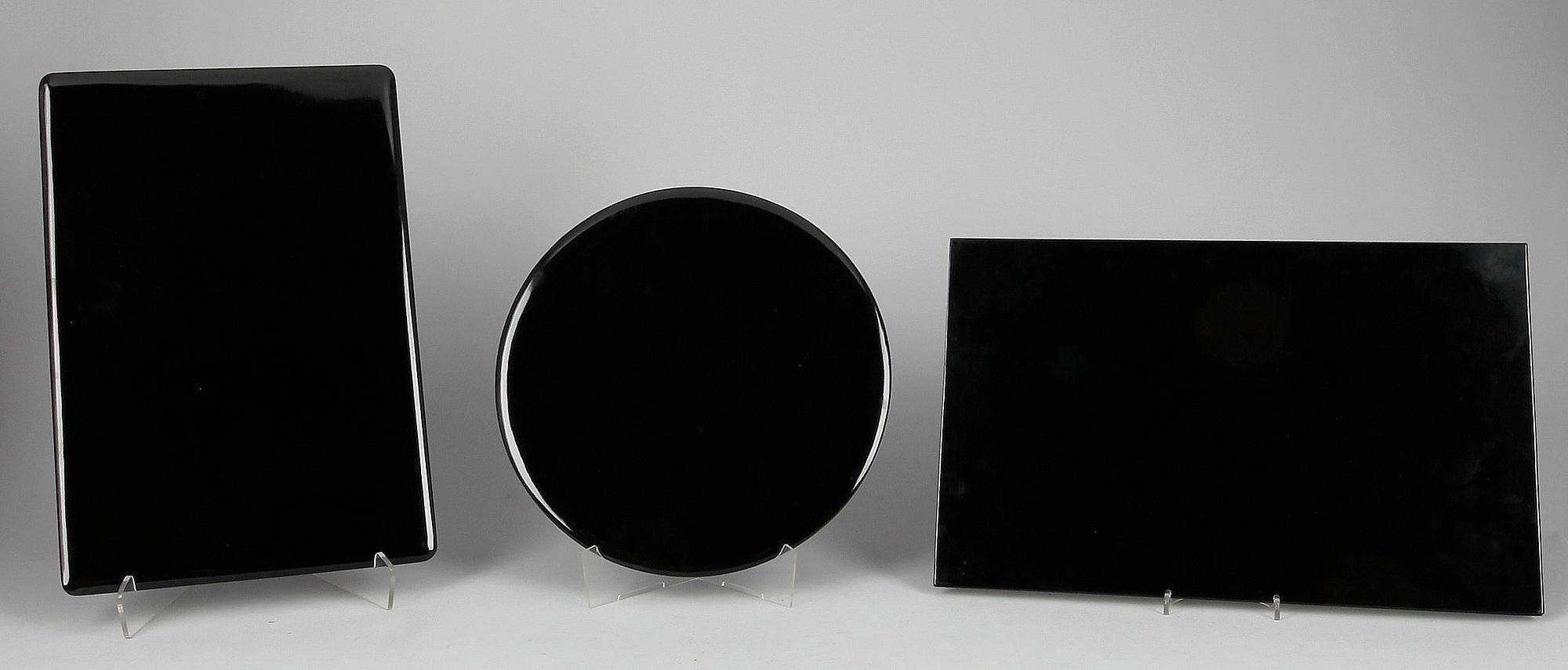 UNDERLÄGG, 3 st, lack, Japan, 1900-talets början.