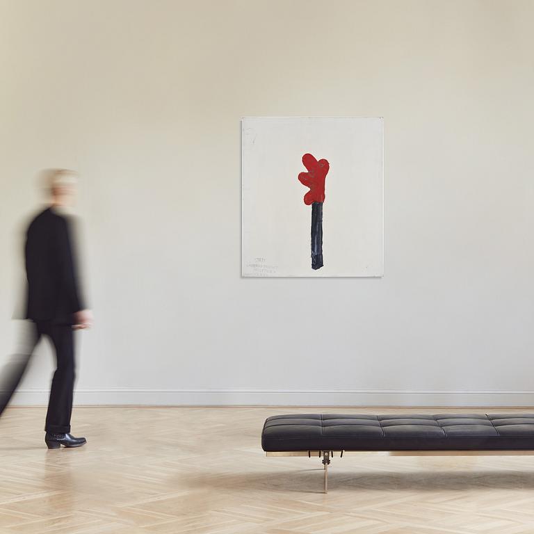 Torsten Andersson, "Staty. Lackerad masonitskulptur + svart sockel".