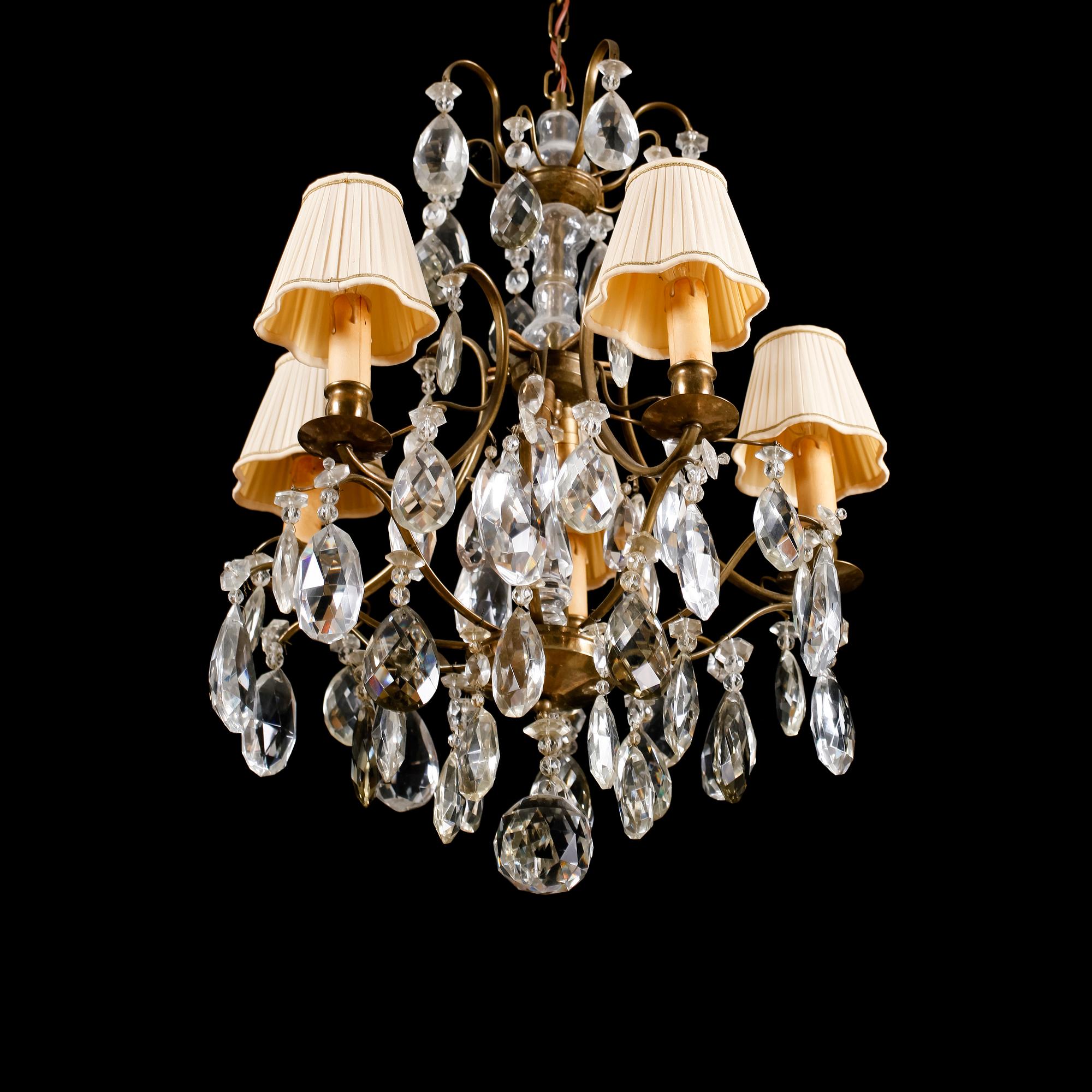 LJUSKRONA, barockstil, 1900-talets första hälft. Höjd ca 60 cm.