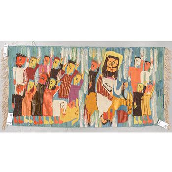 A TAPESTRY, tapestry weave, ca 70,5 x 147,5 cm, Wissa Wassef's weaving school in Haranya outside  Cairo.