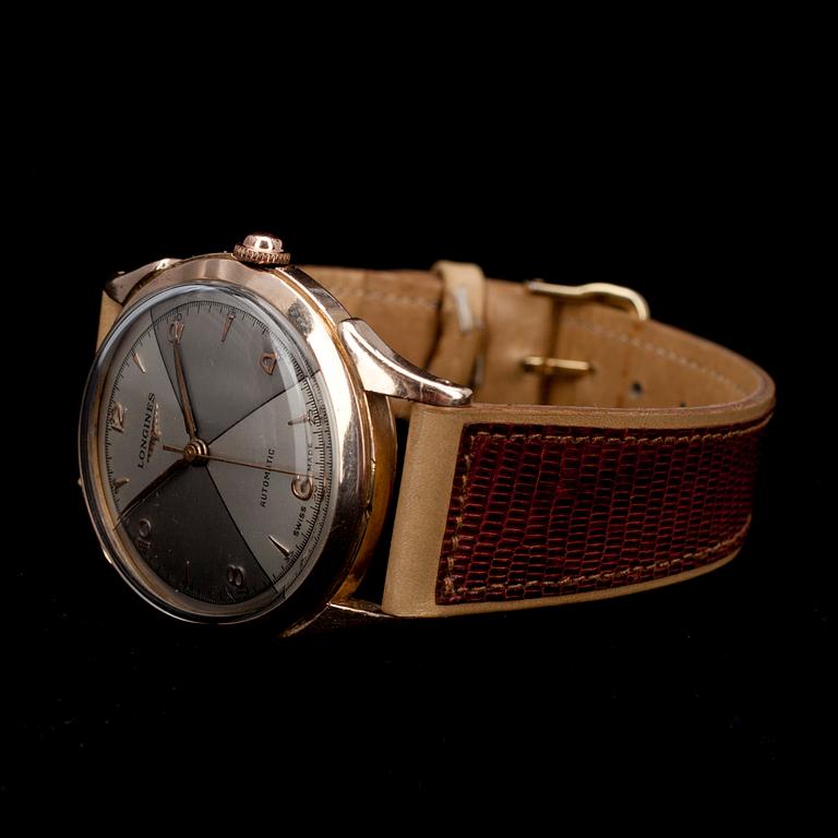 ARMBANDSUR, herr. Longines automatic 1960. 18 micron förgyllning. Nr 6058, T 896373.