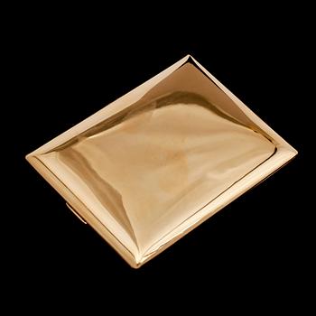 CIGARETTETUI, 18 k, CG Hallberg, Stockholm 1940. Vikt ca 133 g.