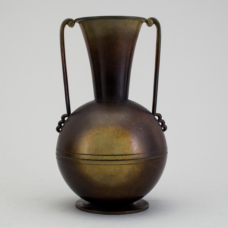 A 20th century  art deco bronze vase by Ystad Brons, Sweden.