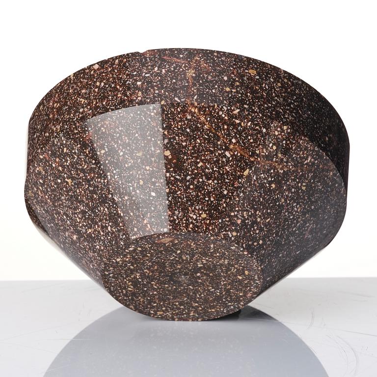 A Swedish 'Blyberg' porphyry mortar and pestle, Älvdalen, 19th century.