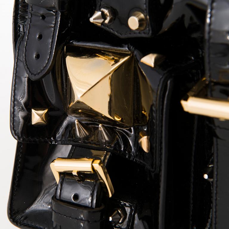 MULBERRY Black Patent Leather Roxanne for GILES Bag.