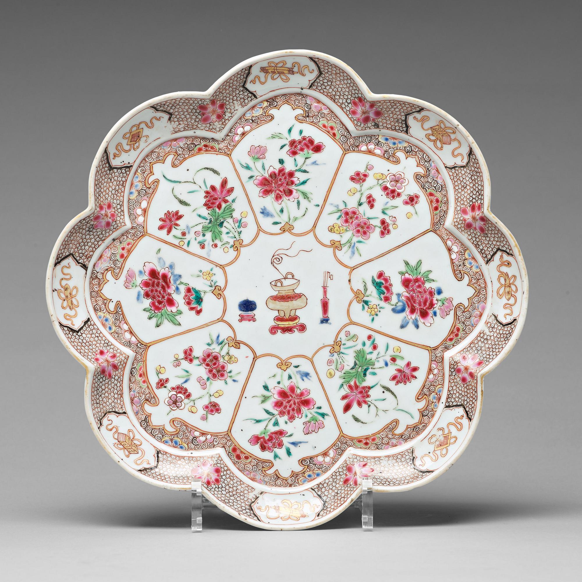 FAT, kompaniporslin. Qingdynastin, Qianlong (1736-95).