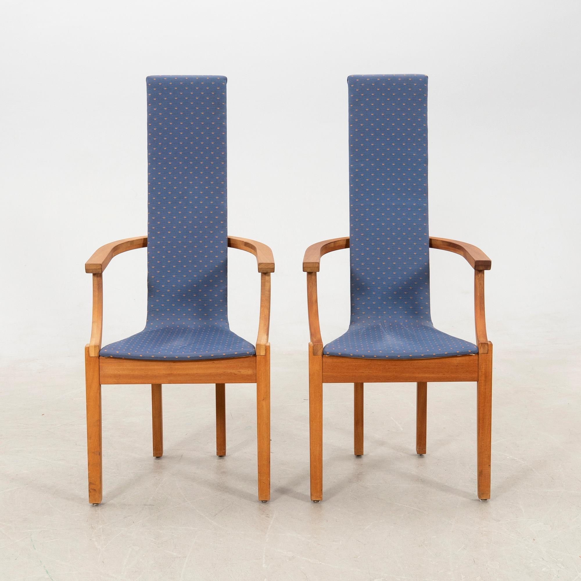 Leo Johansson armchairs a pair "Diabas" Eje Ström AB late 20th century.