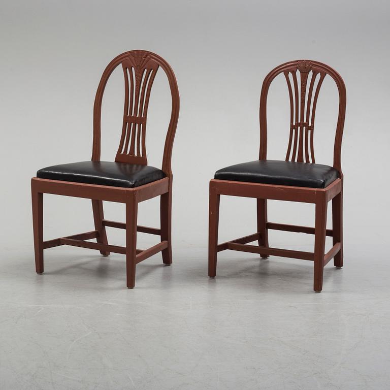 STOLAR 6 st, gustavianska provinsarbeten, 1800-talets början.