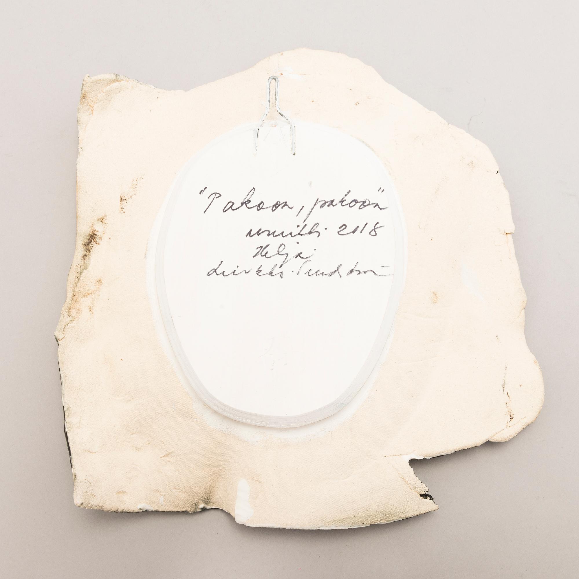 HELJÄ LIUKKO-SUNDSTRÖM, a unique decorative plate, signed Heljä Liukko-Sundström 2018.